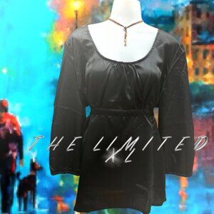 The Limited SILK Blouse Size XL Black NwoT